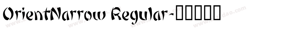 OrientNarrow Regular字体转换
